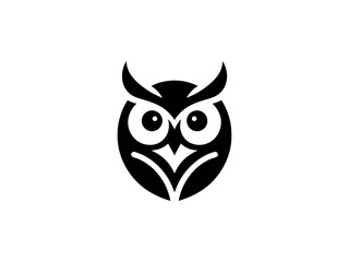 Naklejka premium Modern Owl Head Emblem for Business Identity