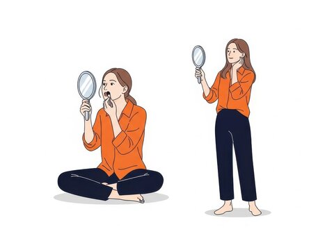 Reflective moments of self-reflection and contemplation