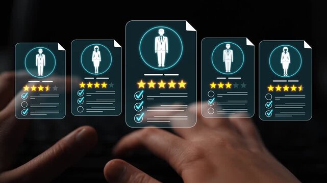Digital Representation of Employee Profiles with Ratings and Reviews in a Virtual Workspace Concept Sigmoid