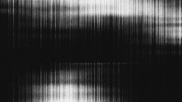 Abstract monochrome horizontal grain texture background. Black and white noisy line background with grunge static scratch effect.