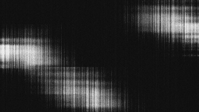 Abstract monochrome horizontal grain texture background. Black and white noisy line background with grunge static scratch effect.