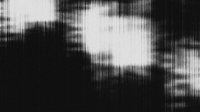 Abstract monochrome horizontal grain texture background. Black and white noisy line background with grunge static scratch effect.