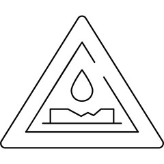 Fototapeta premium Line Corrosive Material Icon