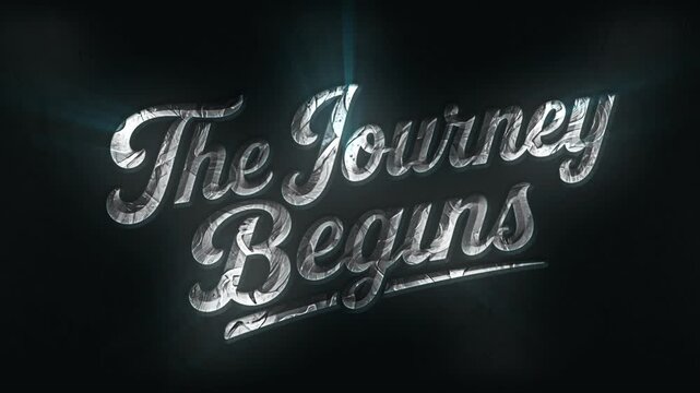 Luxury Chrome 3D Cinematic Text Animation with Glowing Light Effect