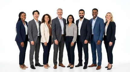 Fototapeta premium Diverse Business Team Standing Together in Professional Attire