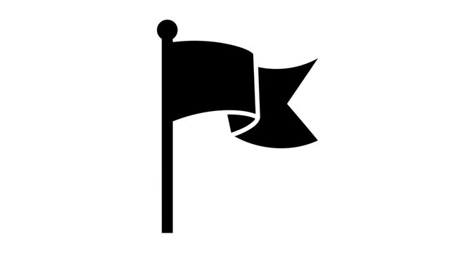 Black flag on a pole icon.