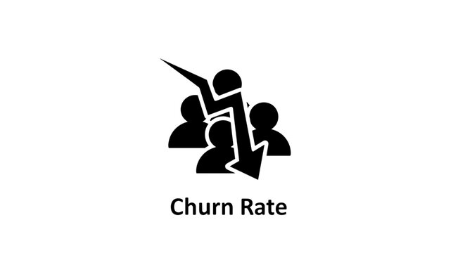 Churn rate business concept icon.