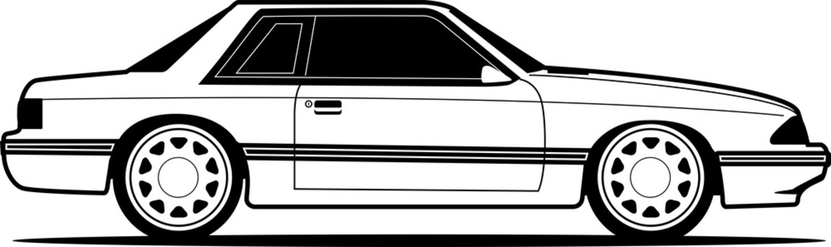 Fox Body Notchback American Sports Car PNG