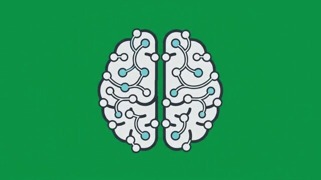 Brain evolution from simple to complex network with growing connections during digital transformation concept
