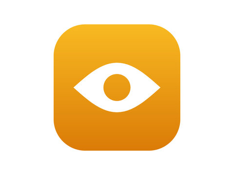 Eye gradient icon rounded button - modern minimal vector symbol for web and mobile app interface, isolated on transparent background