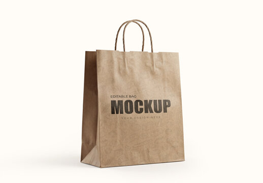 Kraft Paper Bag Mockup