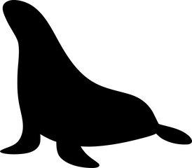 Walrus Silhouette SVG Vector for Arctic Wildlife Design Projects © generasi