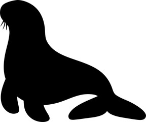Walrus Silhouette SVG Vector for Arctic Wildlife Design Projects © generasi