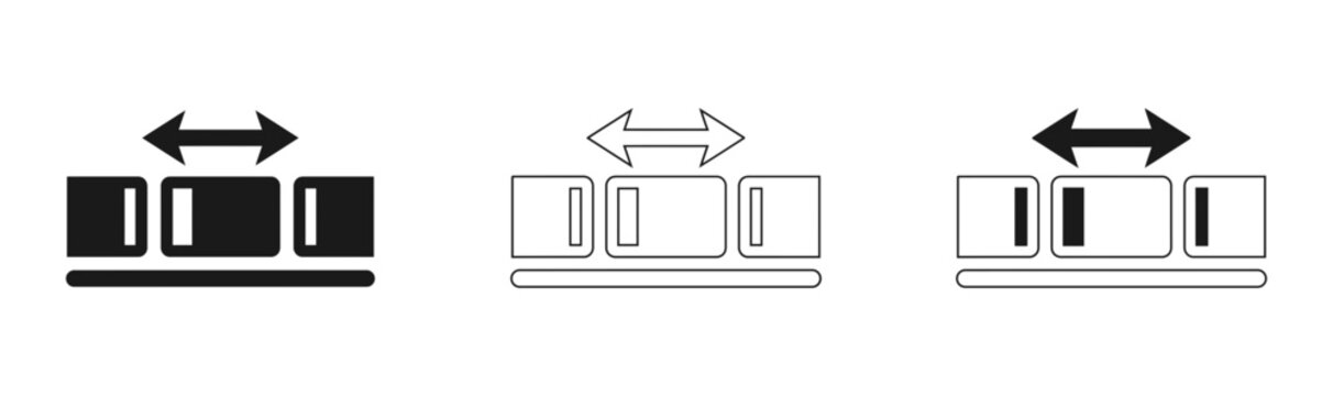 Three variations of a data synchronization icon set