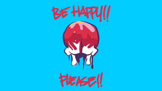 Skull animation with some motivation quotes.