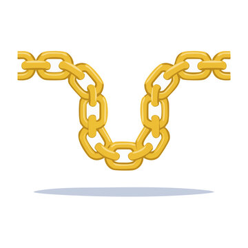 Golden Chain Vector Illustration