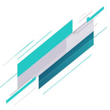 Abstract geometric shapes with dynamic stripes and 3D effect