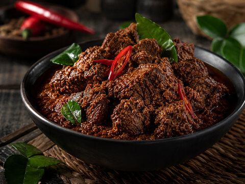 Authentic Indonesian Beef Rendang Traditional Padang Cuisine