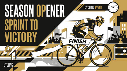 Obraz premium Season Opener Sprint To Victory Cycling Event