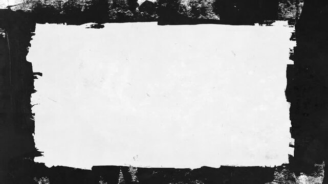 Grunge Texture Frame Overlay,Abstract Black Paint Brush Strokes Stop Motion Animation,Grunge Animation