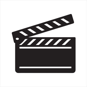 party clapperboard icon silhouette vector illustration.
