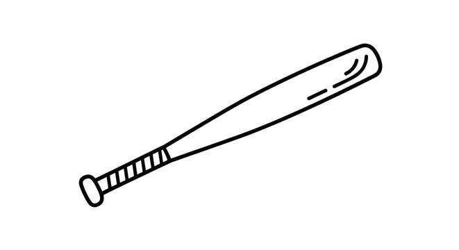softball bat vector for baseball game and sports icon design