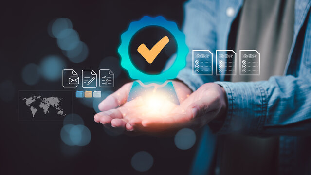A quality assurance manager validates certification requirements, compliance standards, document verification processes, audit readiness controls, accreditation approvals, quality inspections