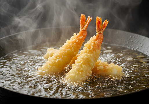 Crispy deep fried shrimp