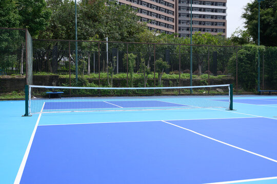 Outdoor Blue Plastic Tennis Court