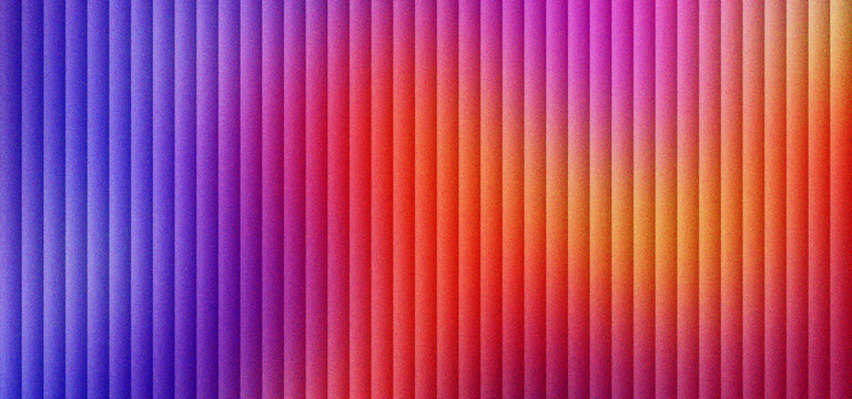 Vibrant vertical lines background with neon gradient colors. Abstract striped texture featuring purple, pink, and orange hues. Modern linear pattern for digital marketing and web wallpaper.