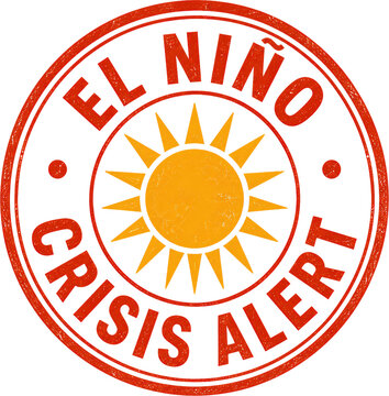 El Nino Crisis Alert Stamp Design Isolated Transparent PNG Graphic Resource