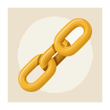 Golden chain link vector illustration