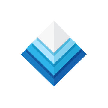 Isometric Pyramid with Gradient Layers