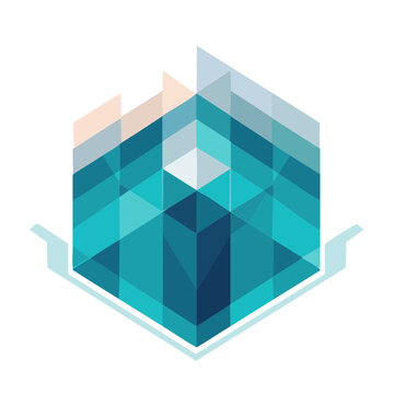 Low Poly Isometric Cube Vector Illustration