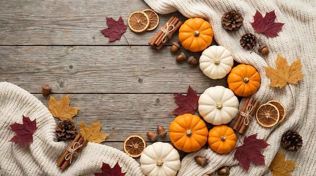 Autumn harvest arrangement with miniature pumpkins and fall decorations