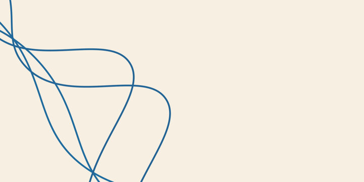 Abstract wavy linear background. Vector illustration of outline random chaotic lines. Creative background with quirky waves. eps10