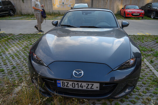 June 24, 2026, Tbilisi, Georgia Gray Mazda MX-5 Miata RF ND with Retractable Fastback Hardtop