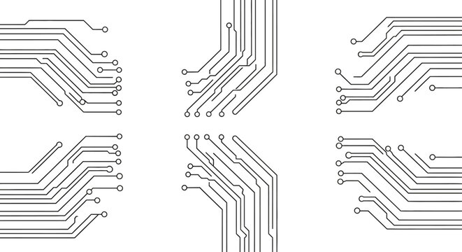 Abstract Circuit Board Technology Background - Digital Electronic Connections