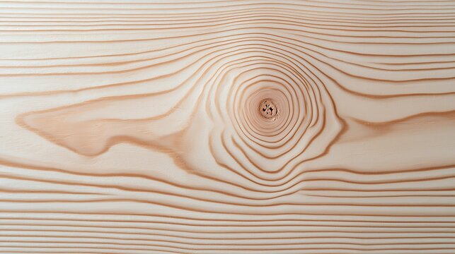 Softwood Surface with Natural Grain Patterns and Unique Knot Detail in Light Color Tone