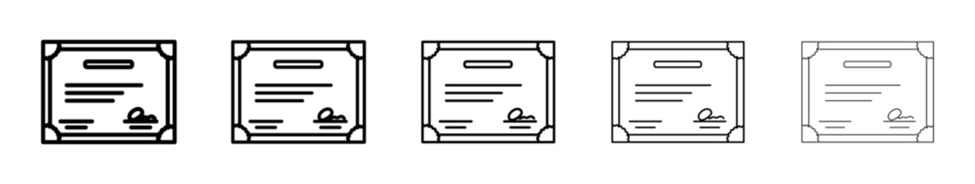 certificate border frame template. monochrome border template set of award diploma certificate frame layout for corporate achievement document asset