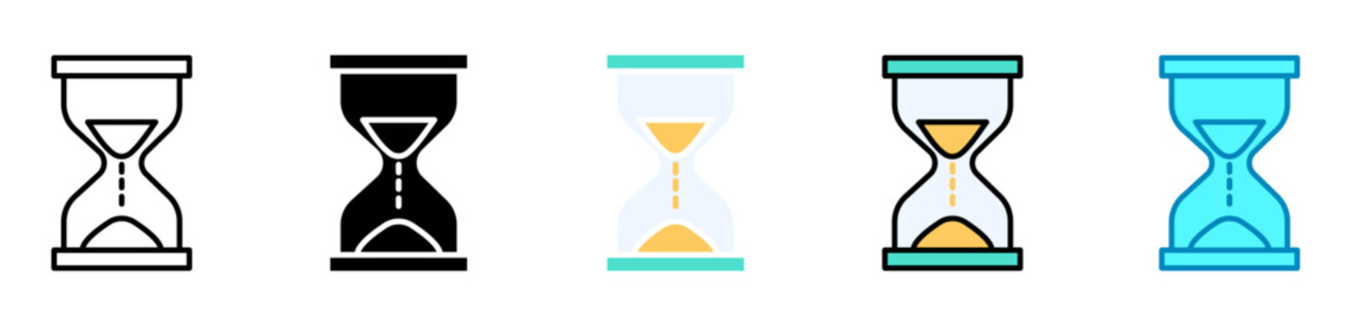 hourglass timer icon. hourglass time management deadline icon