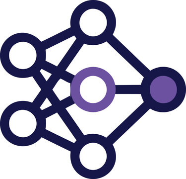 Neural Network Node Graph Icon