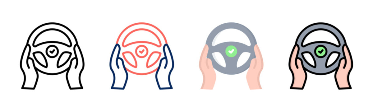 Workplace Autonomy icon set multiple style collection