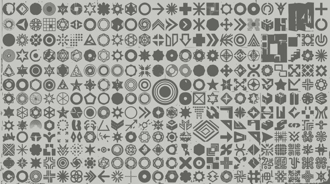 Seamless binary code digital background vector pattern on black backdrop, geometric retro wallpaper texture, abstract technology illustration design ornament tile fabric style