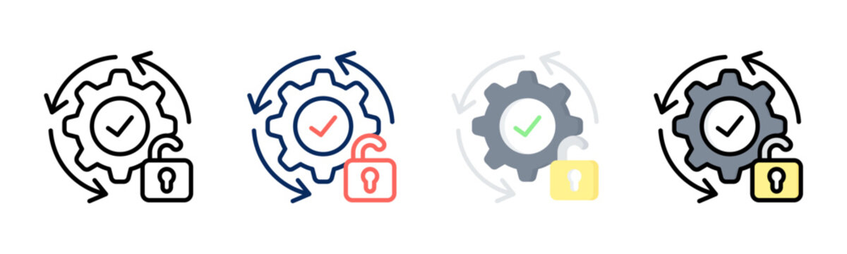 Execute icon set multiple style collection