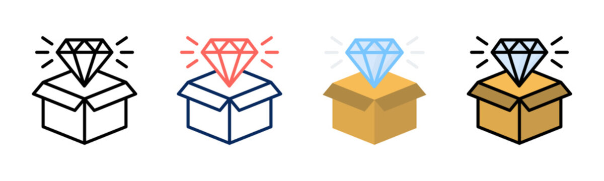 Product icon set multiple style collection
