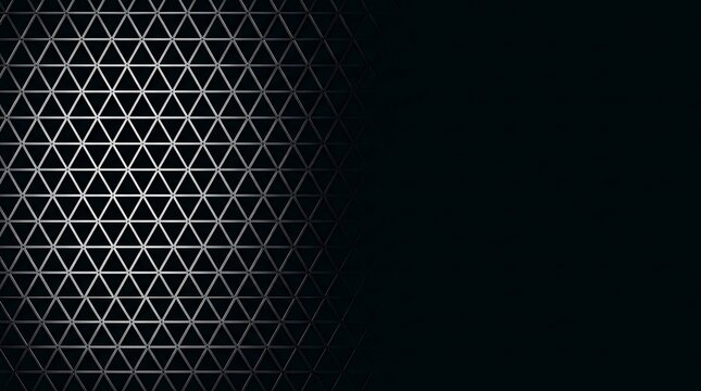 Abstract silver triangle grid pattern with dark gradient background for modern technology design projects