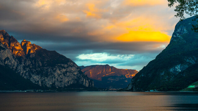 Bellagio Lake Como Sunset, Italy	