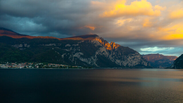 Bellagio Lake Como Sunset, Italy	