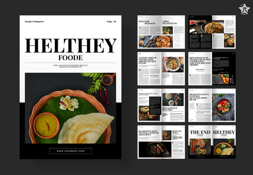Simple Helthey Foode Magazine Layout